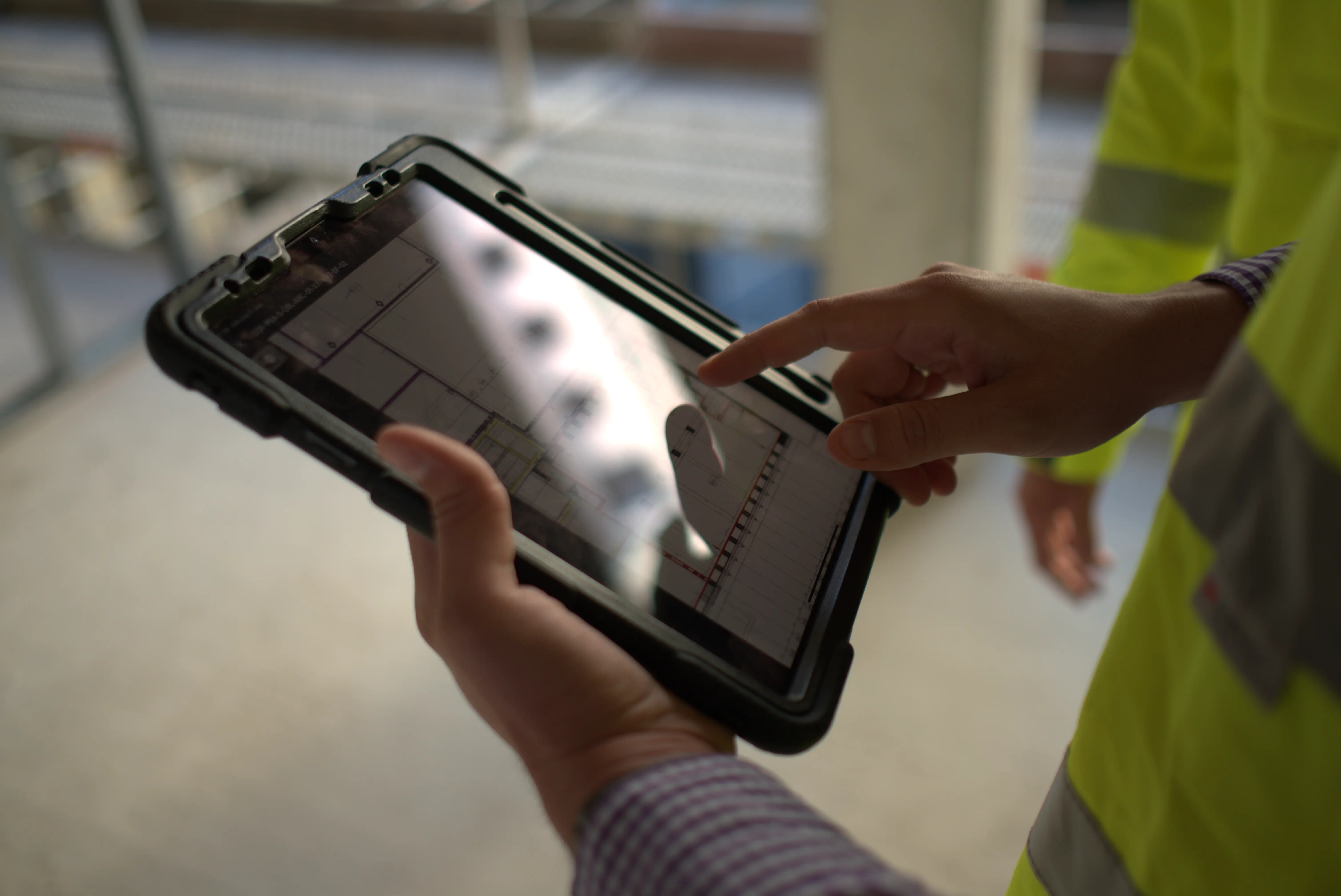 Image of a construction worker on a construction site